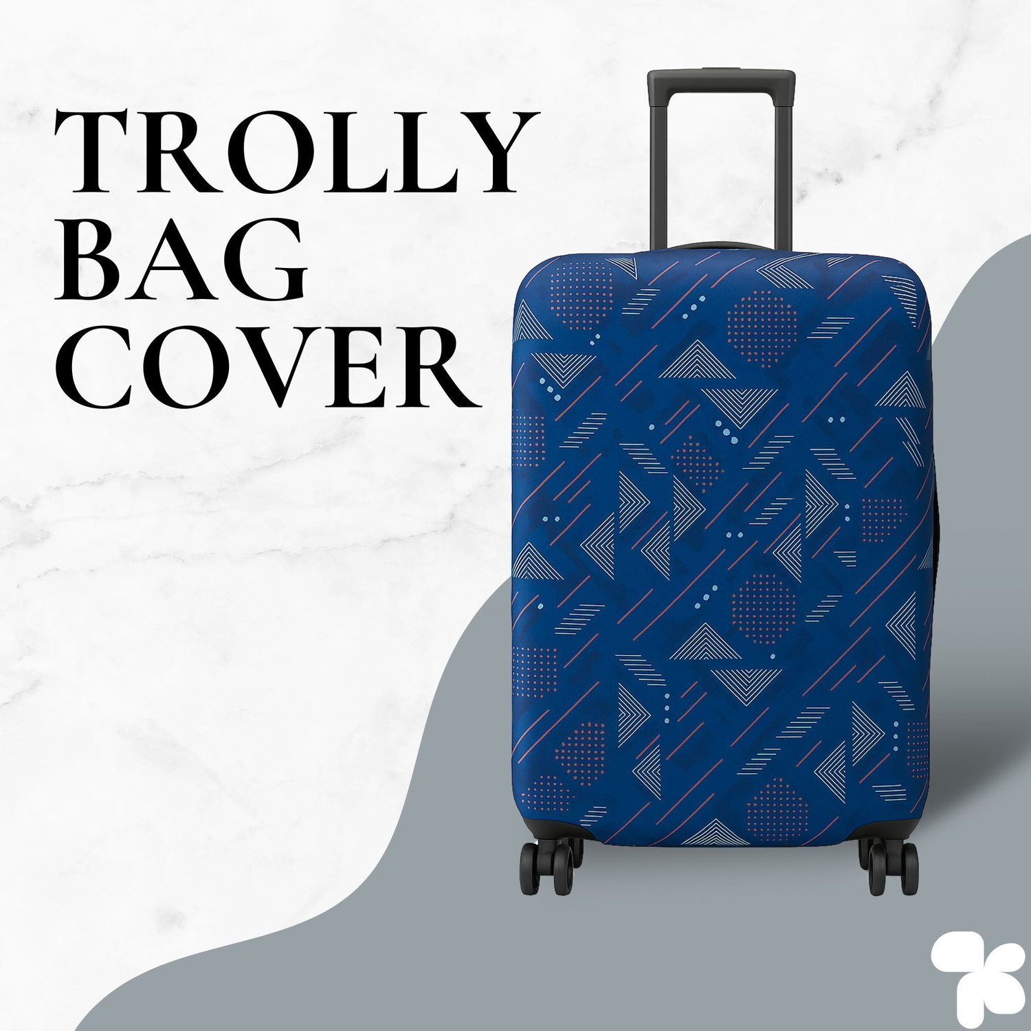 Image of AMPEREUS Trolley Bag Cover Set of 3 (20, 24, 28 Inch)Printed Protective Universal Fit Trolley Luggage /Suitcase Cover Luggage Cover