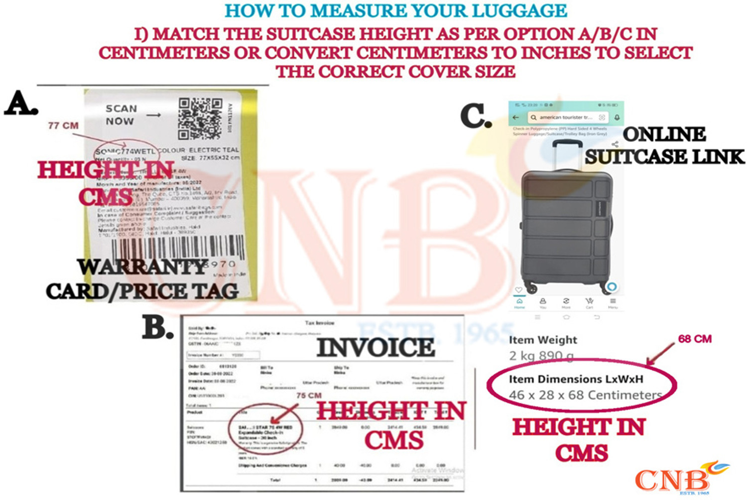 Image of CNB Hard Luggage 24 Transparent Luggage Cover Waterproof Rain Protector For All Hard /Plastic Trolley /Wheeler Suitcase /Luggage Bag Dustproof Luggage Cover