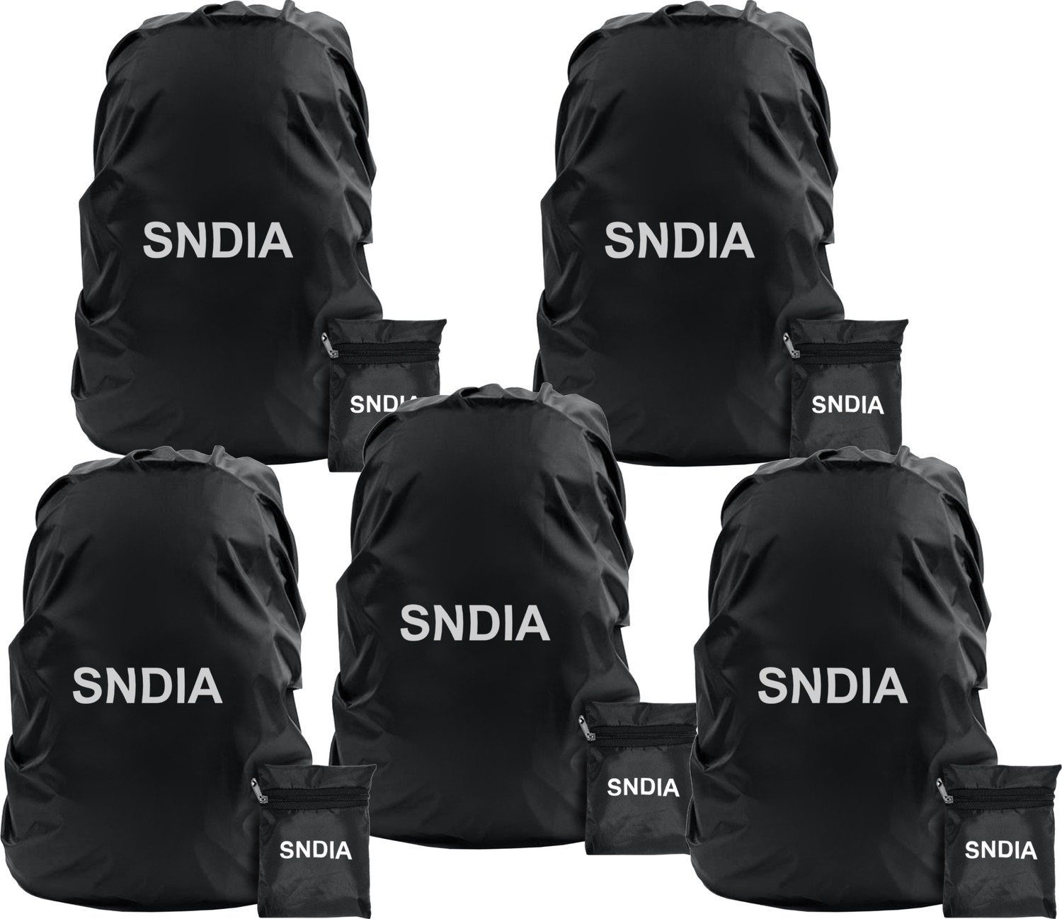 Image of SNDIA Waterproof Dustproof Adjustable Elastic Rain Cover With Pouch Dust & Rain Cover for Backpack with Pouch, Waterproof Dustproof Bag Luggage Cover
