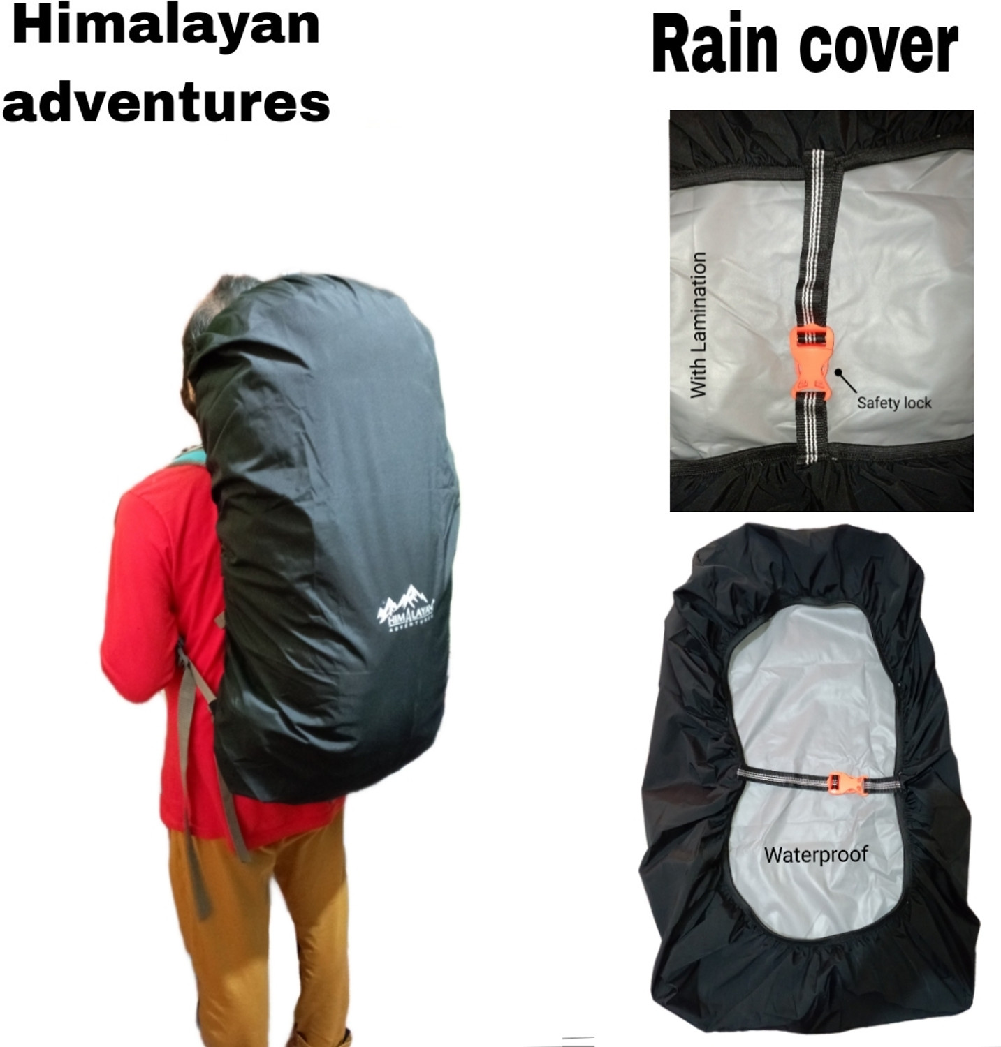 Image of UNICRAFT New Series.... Rain cover - 65,Ltr. Black Luggage Cover