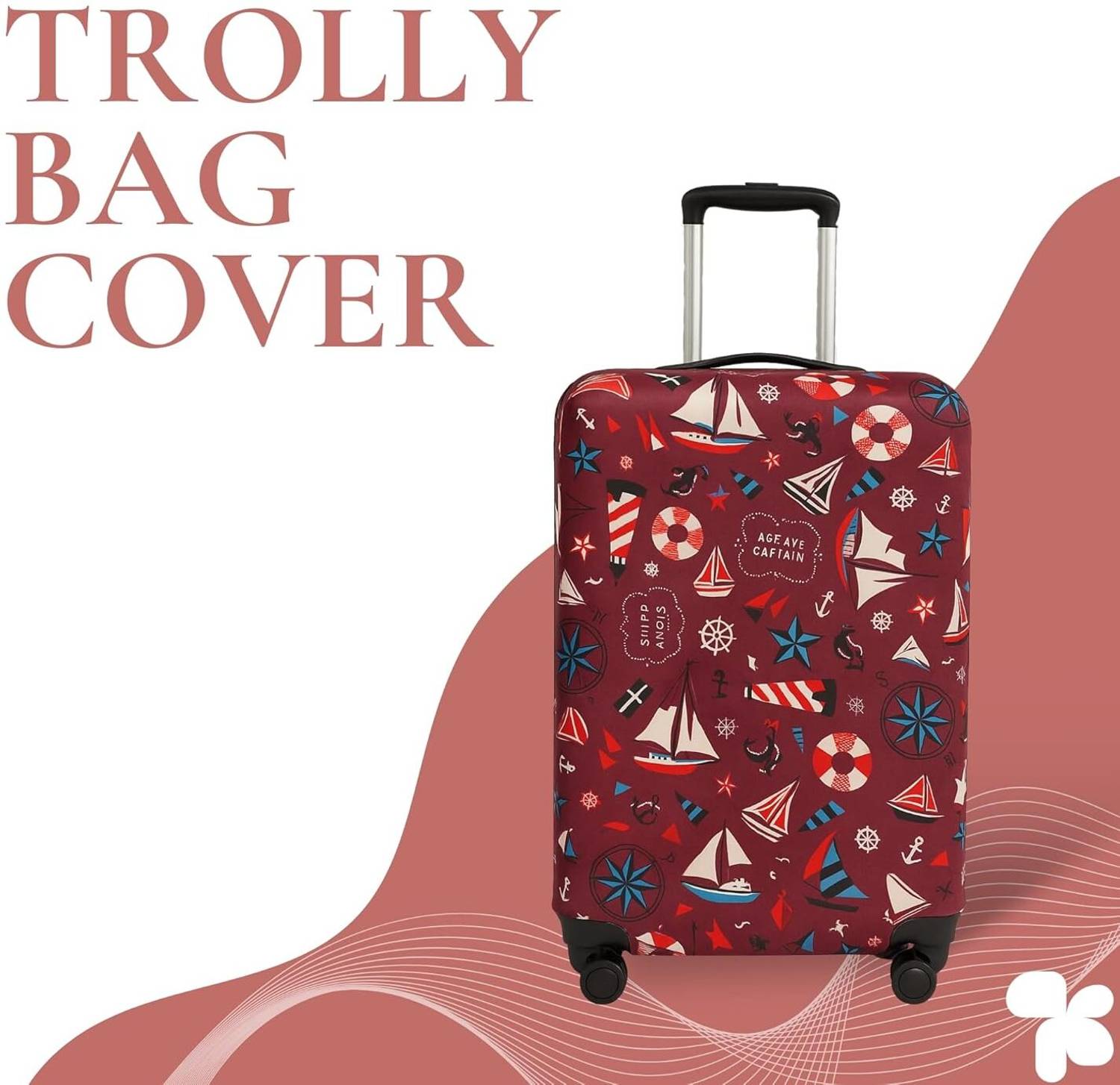 AMPEREUS Luggage Suitcase Cover Stylish Print Polyester Bag Cover | Protective Cover for Trolley Suitcase Luggage Cover