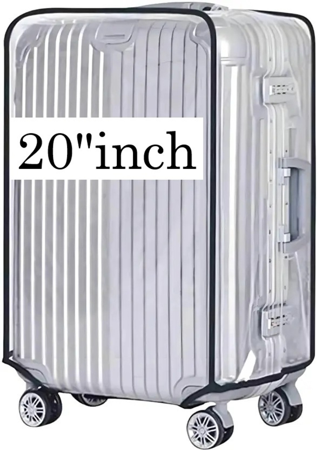 Image of pryde Trolley Covers New Soft PVC Dust Proof Cover Luggage /Suitcase For Hard /Fiber Trolley Bag Luggage Cover