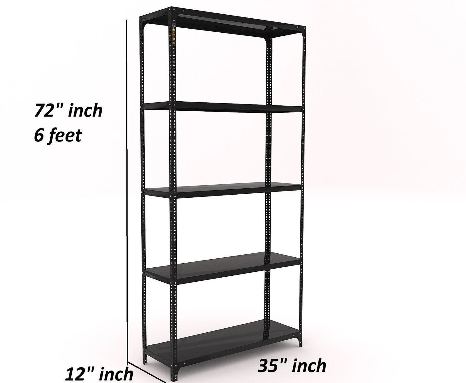 Image of FIDVI Primium CRC Sheet 5 Shelf Multipurpose Storage Rack Books Kitchen Powder Coated Luggage Rack