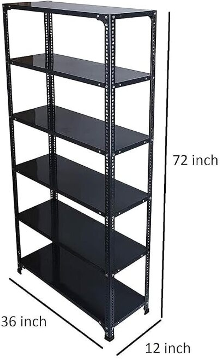 Image of Rackchahiya Slotted Angle 6 Shelves Multipurpose Powder Coating Storage Racks Luggage Rack Luggage Rack