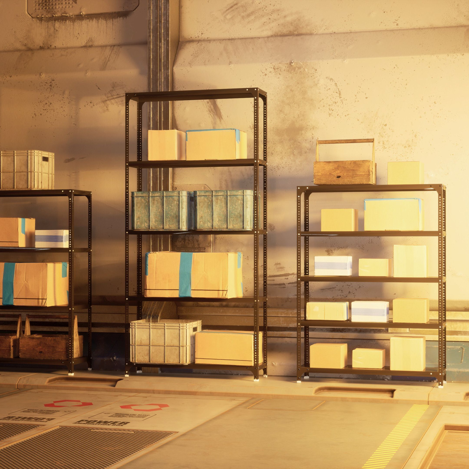 Image of FIDVI Primium CRC Sheet 5 Shelf Multipurpose Storage Rack Books Kitchen Powder Coated Luggage Rack