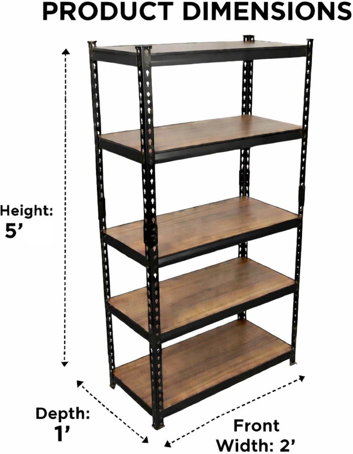 Image of ARLAVYA 60 Inches - 5 Tier - Black Luggage Rack