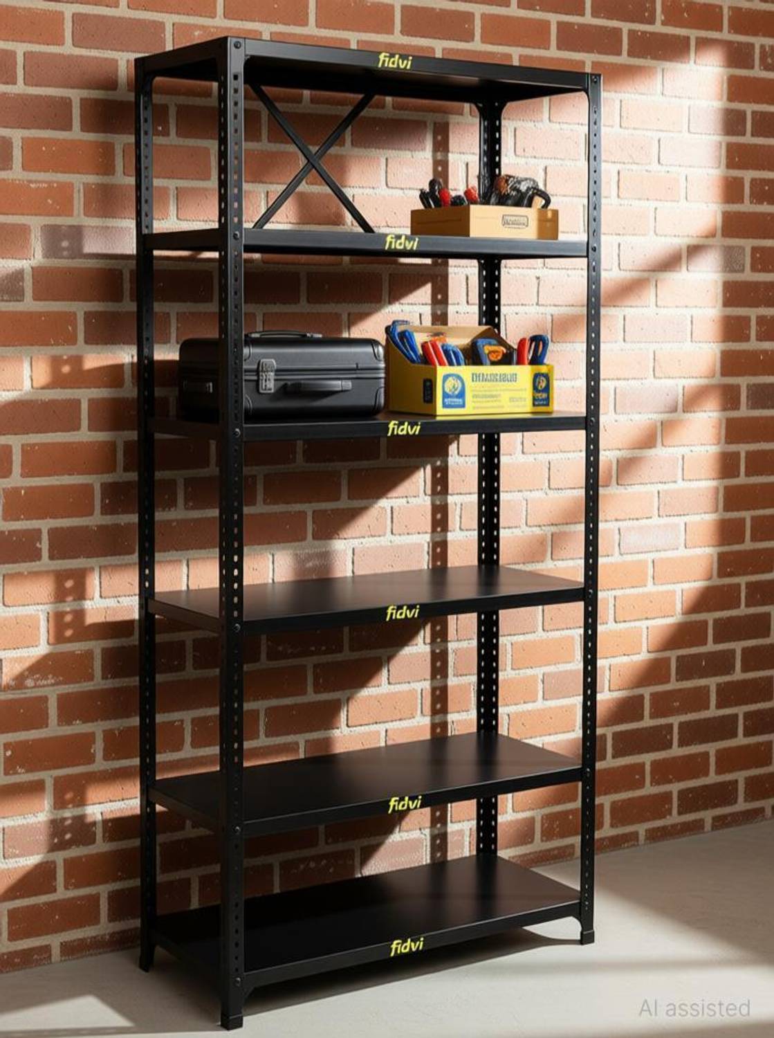 FIDVI Iron Rack Metal Shelves Storage Shop Rack Luggage Powder