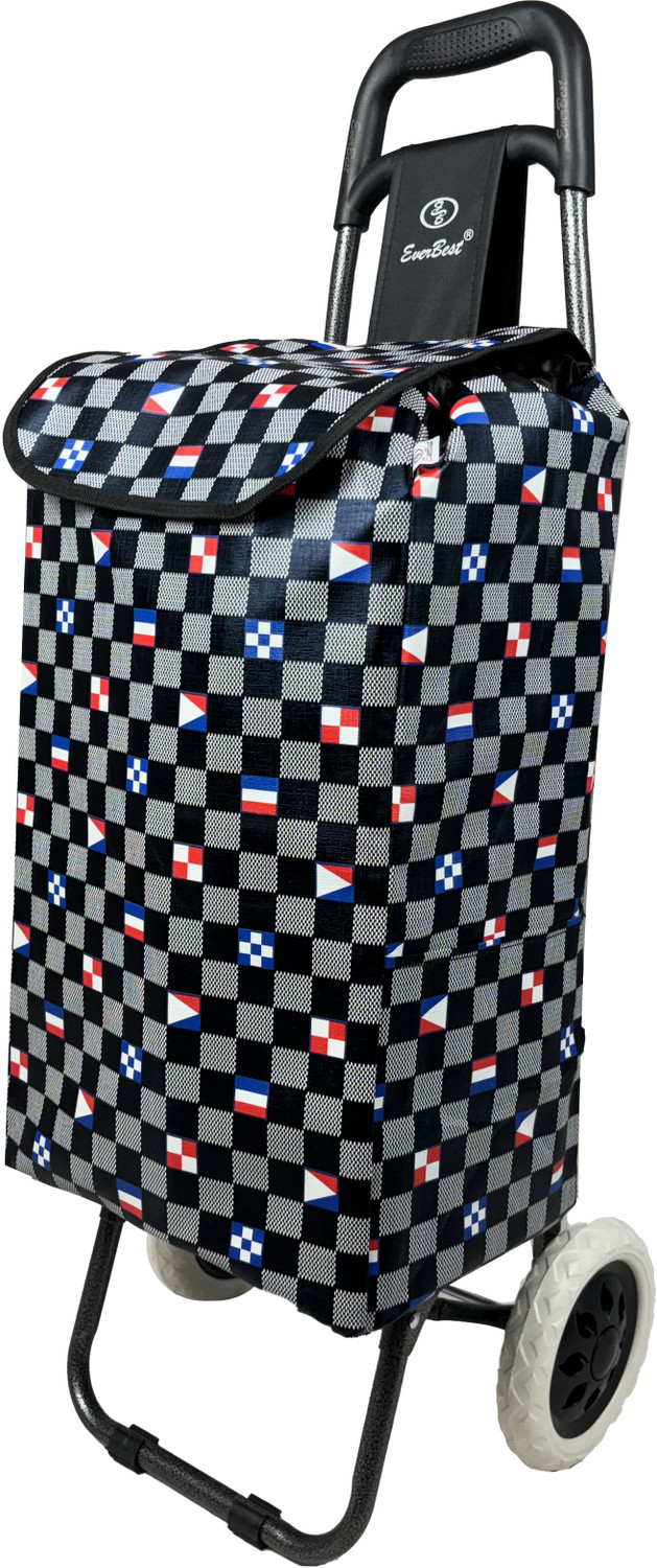 Image of EverBest Shopping Trolley Bag (Black Chess) Luggage Trolley
