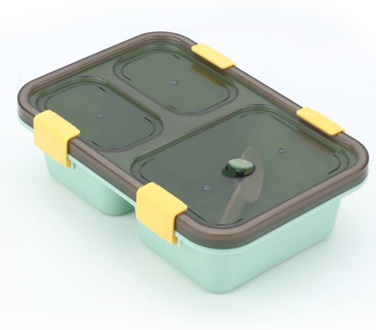 aksharkitch Air Tight Tiffin Box 3 Compartment Lunch Box (450 ml) 3 Containers Lunch Box 3 Containers Plastic Office Lunch Box