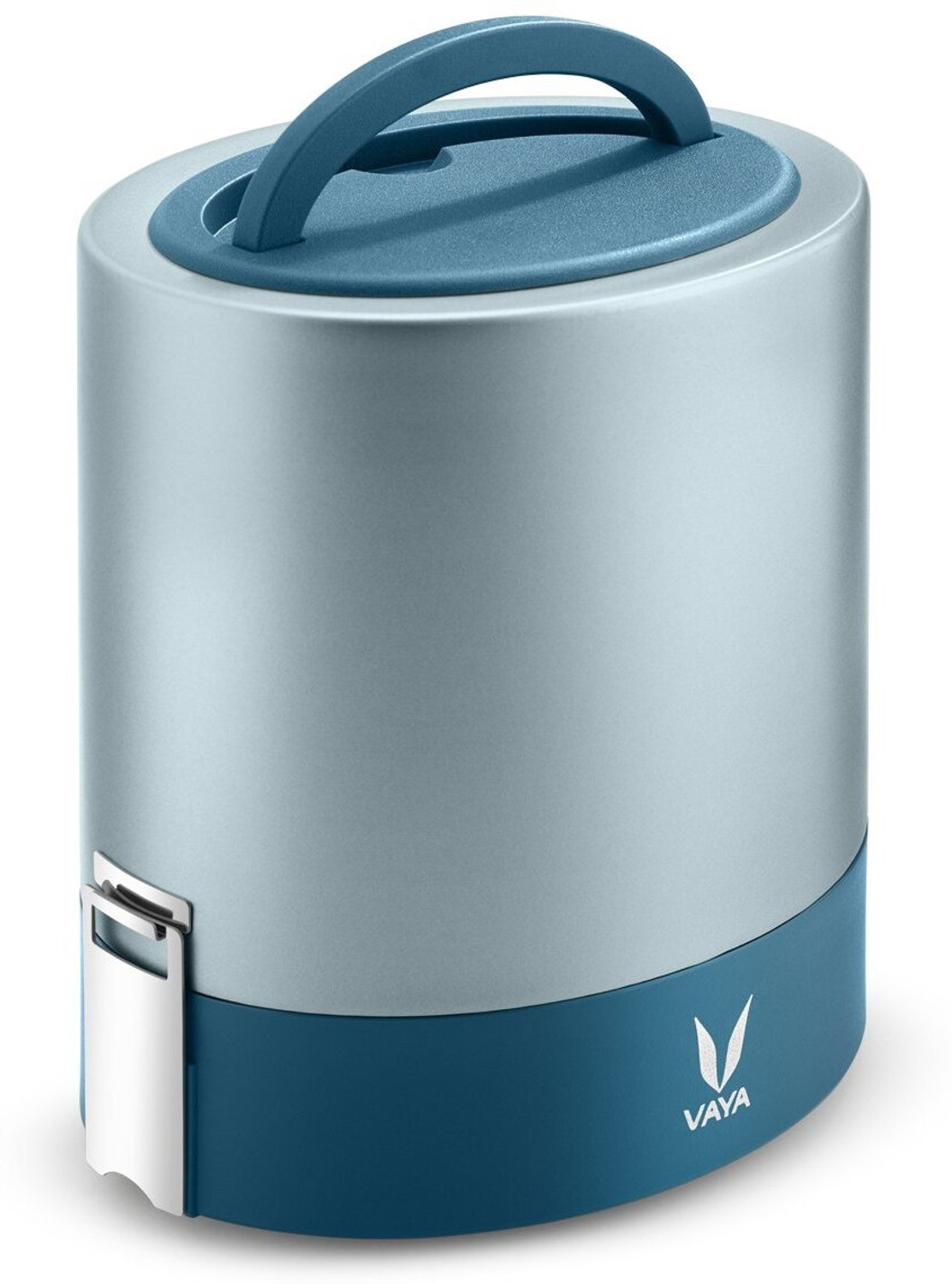 Image of Vaya Blue 1000 ml Stainless Steel Tiffin Box (Two 300 ml + One 400 ml Containers) 3 Containers Stainless Steel Office Lunch Box