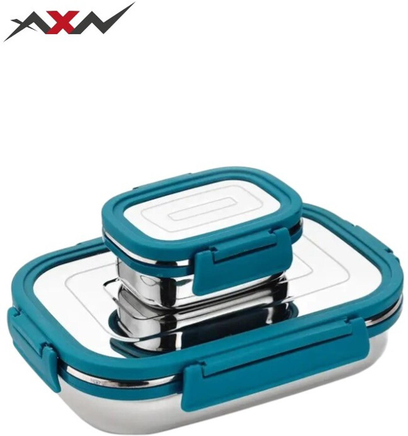 Image of AXN Stainless Steel Tiffin for Kid 2 Containers Stainless Steel School Lunch Box
