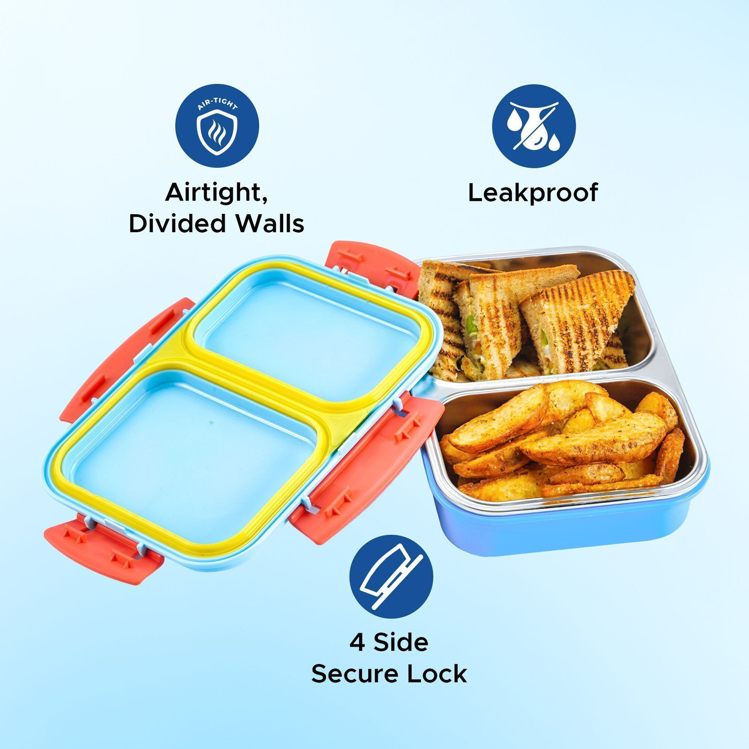 Image of Rabitat Yumzee Smash Lunchbox for School - Shyguy 1 Containers Stainless Steel School Lunch Box