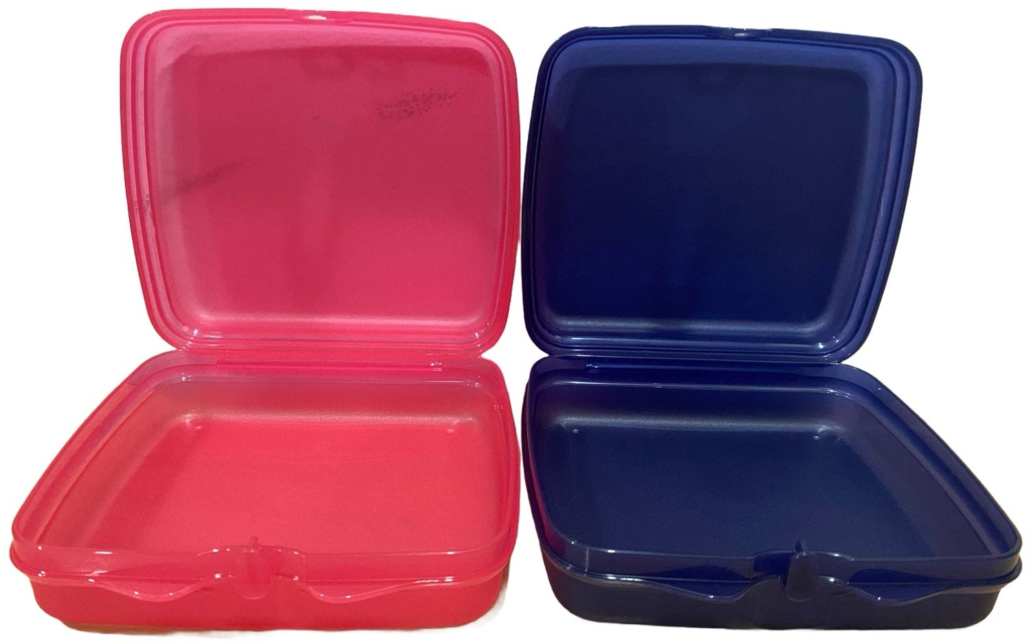 Image of TUPPERWARE Sandwich box 2 Containers Plastic Office Lunch Box (500 ml)