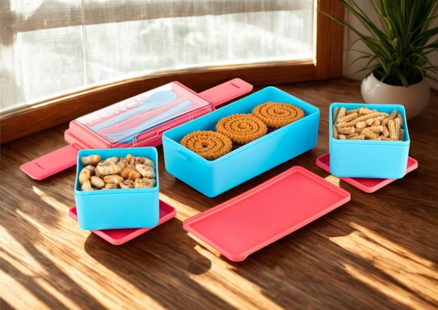 Terafikat Double Decker Lunch Box 3 Containers - Image 4