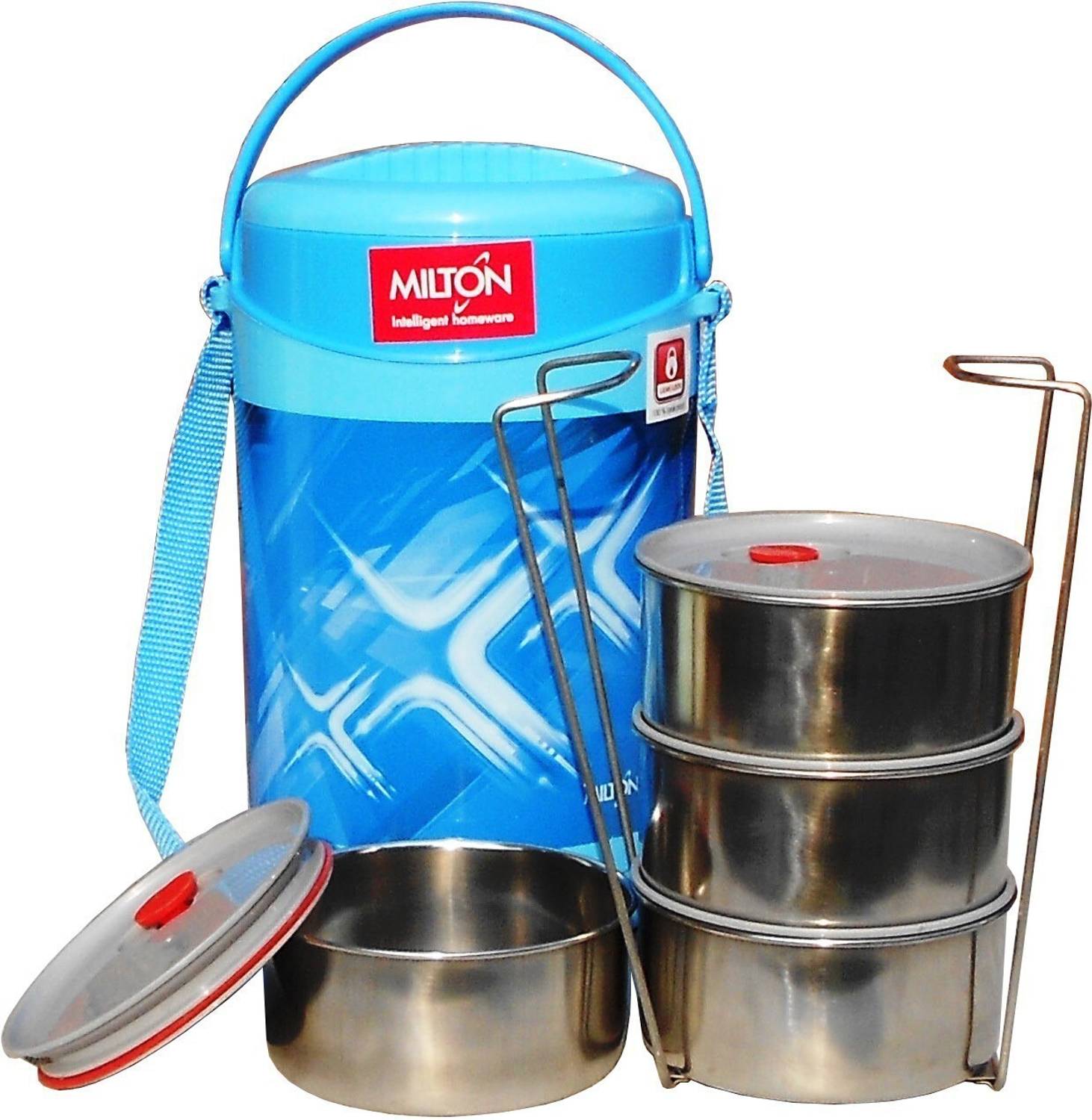 MILTON econa deluxe 4 Containers Stainless Steel Office Lunch Box