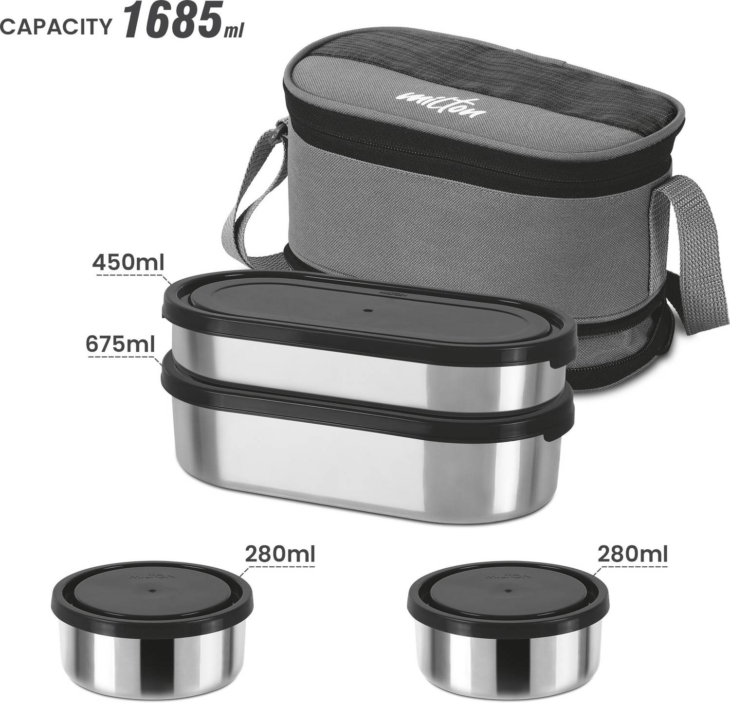 Flipkart.com | MILTON Triple Decker Stainless Steel Lunch Box With