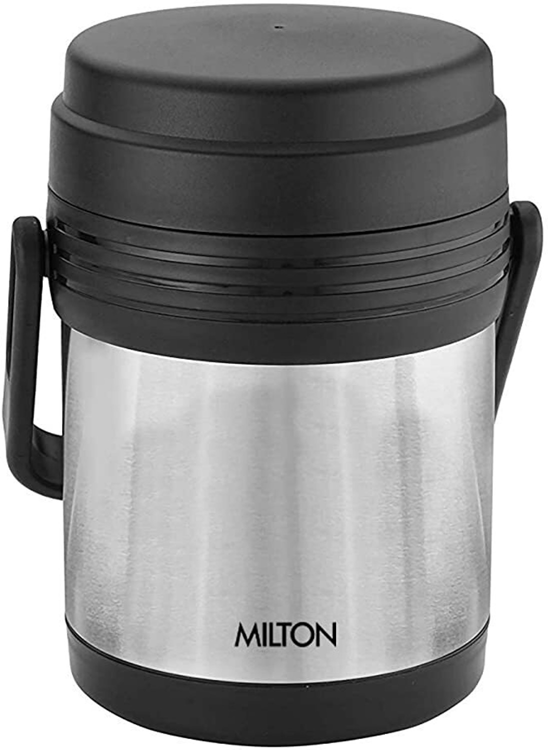 Image of MILTON Thermosteel Hot Meal 3 Stainless Steel Inner Container Lunch Box 3 Containers Stainless Steel Office Lunch Box