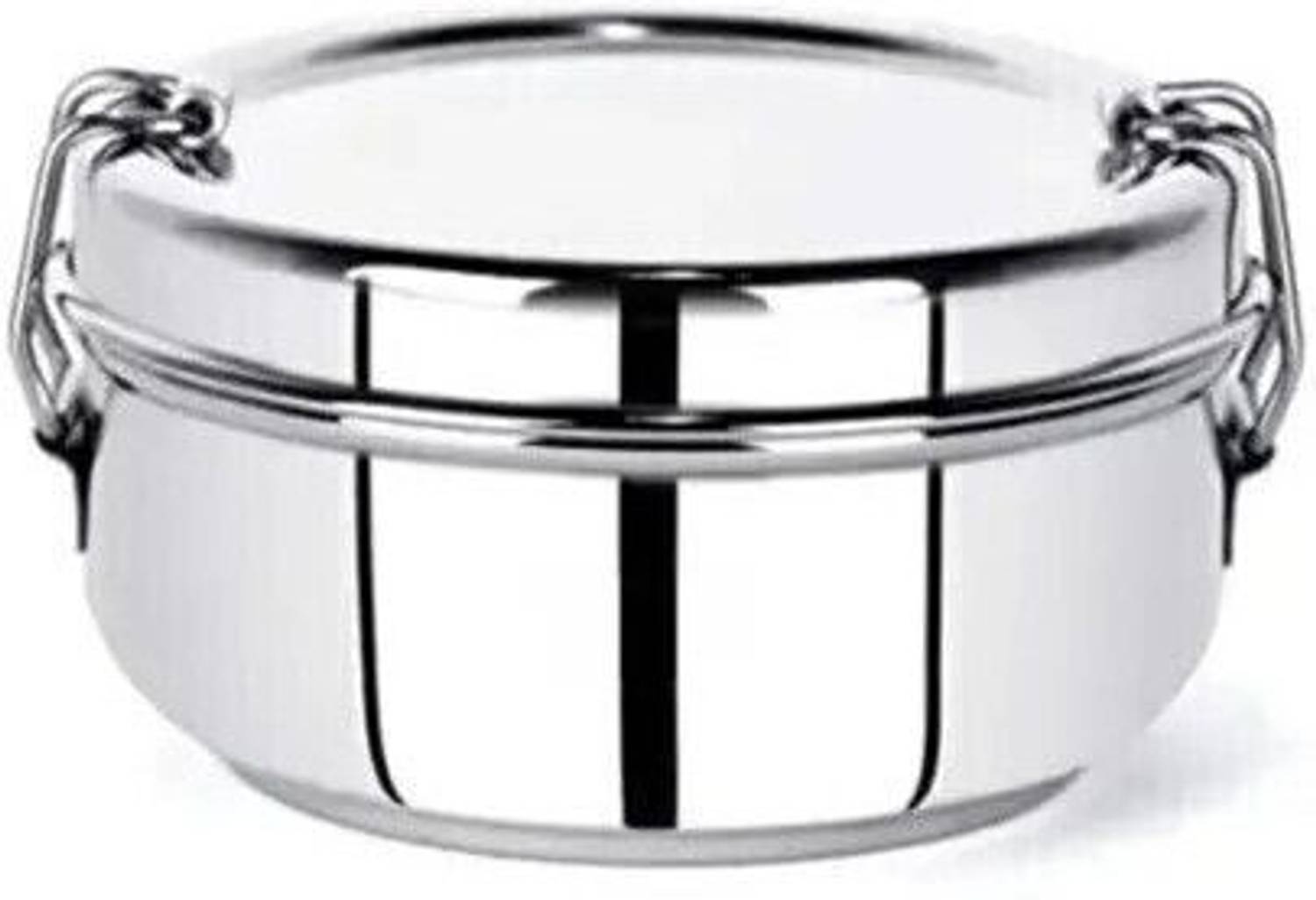Bola Single Steel Tiffin Lunchbox 2 Containers Stainless Steel College Lunch Box
