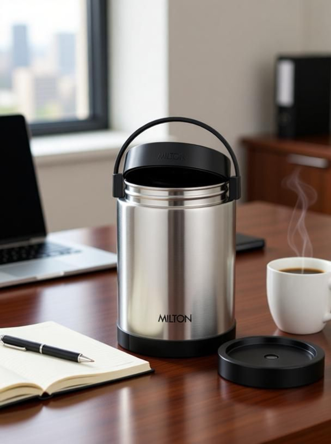 Image of MILTON ROYAL 4 4 Containers Stainless Steel Office Lunch Box