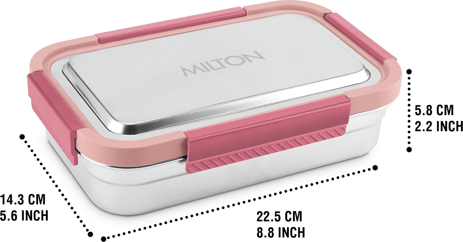 Image of MILTON Modern Meal Sr 2 Containers Stainless Steel College Lunch Box
