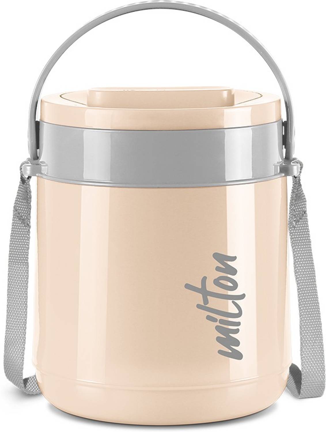 MILTON Classic Tiffin 3-Tier Stainless Steel Lunch Box Peach - Image 1