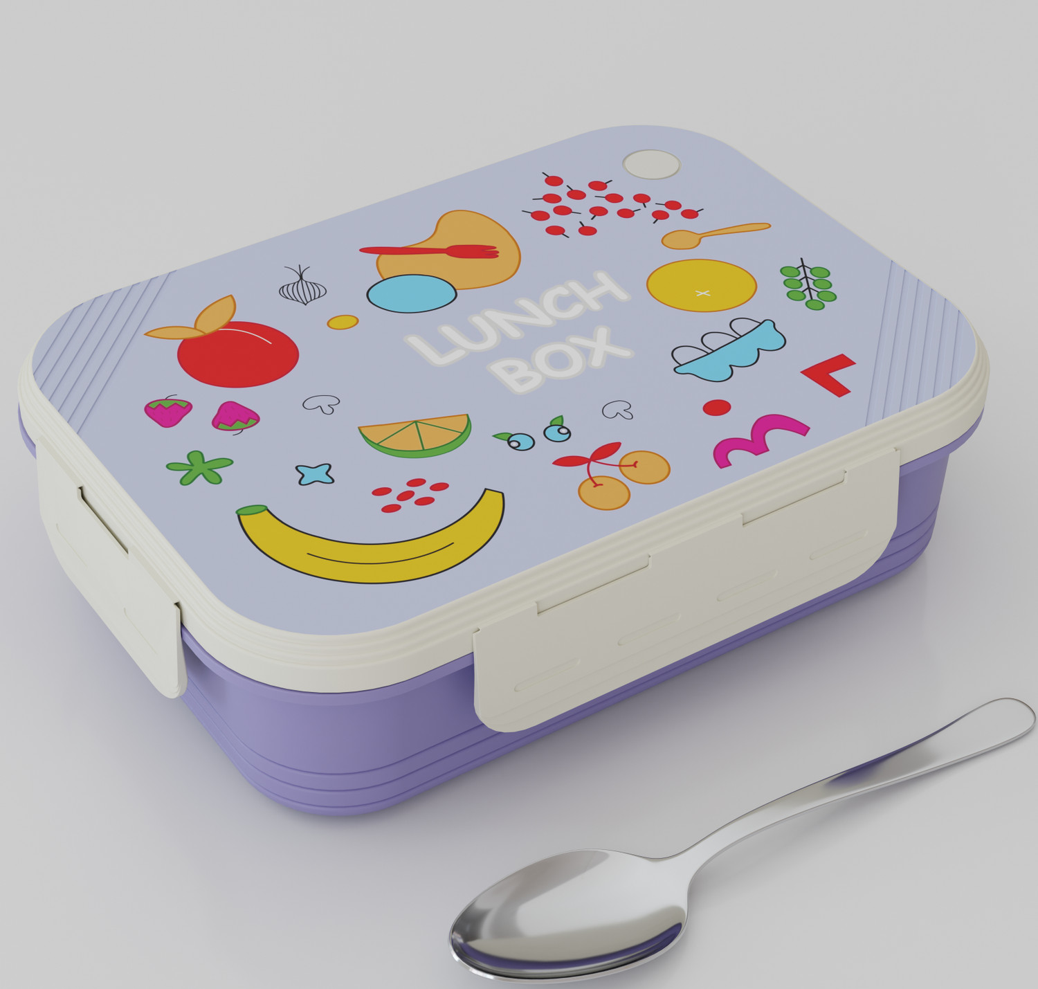 Image of Neelkanth 009 3 Containers Stainless Steel School Lunch Box