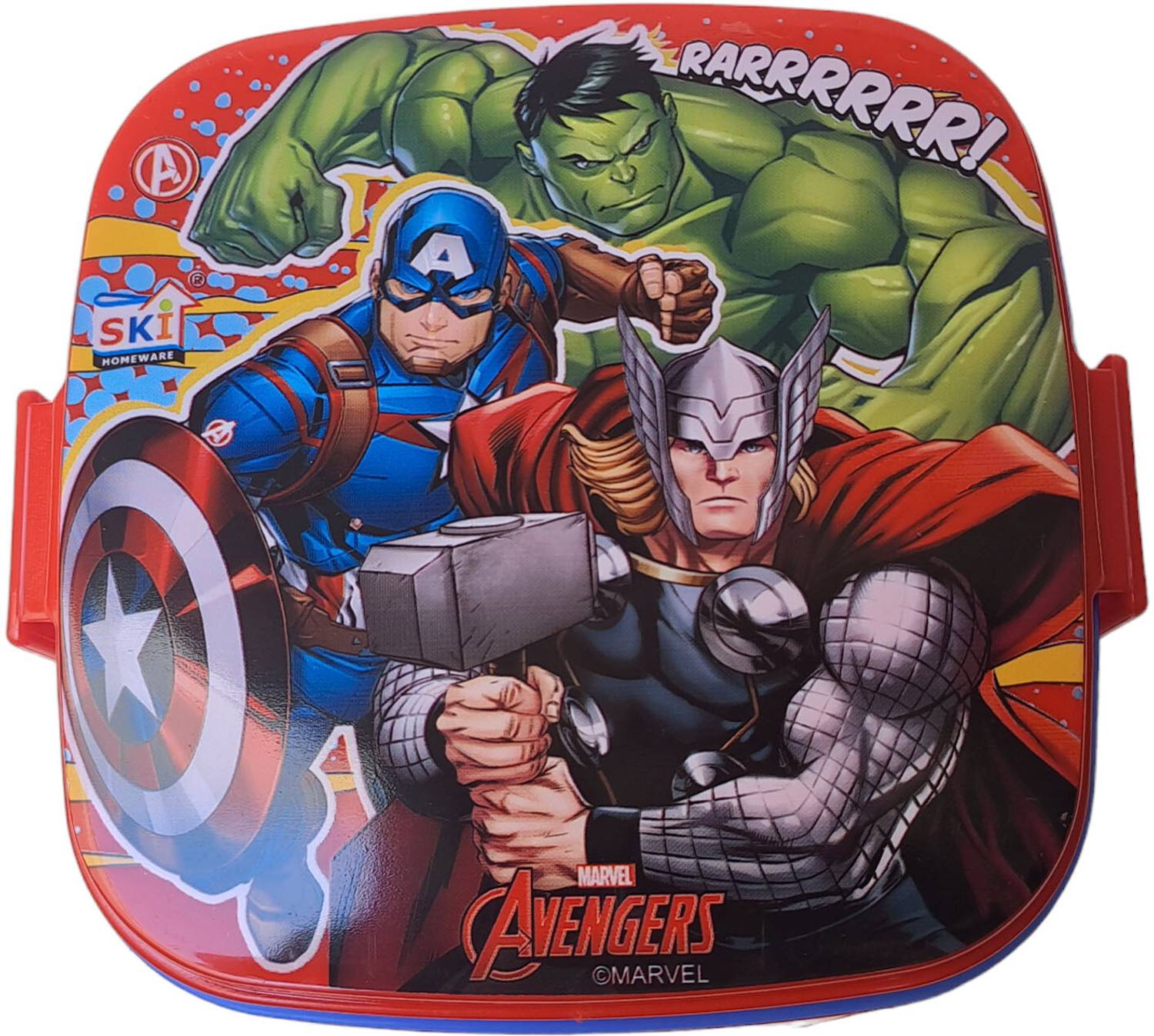 ANMOL'S SMILEY ski_lunch_box_avengersteam 2 Containers Plastic School Lunch Box