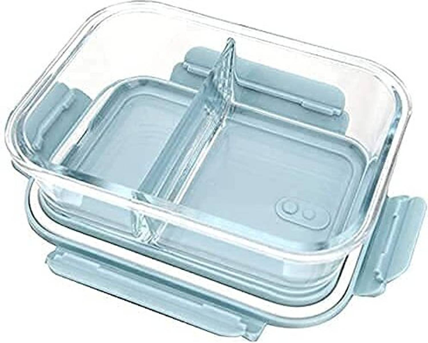 Adhunyk Safety Lock Airtight Tiffin Containers (1000ml | Transparent) 1 Containers Glass School Lunch Box