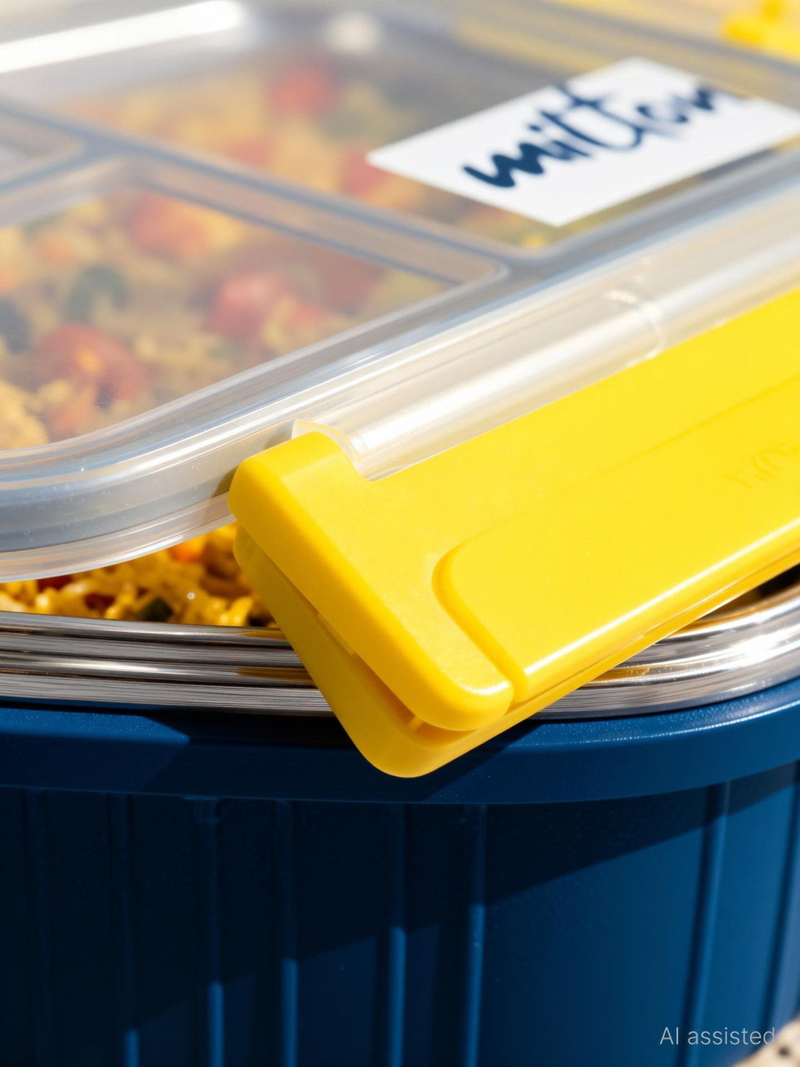 Image of MILTON Fun Feast 3 1 Containers Stainless Steel Office Lunch Box