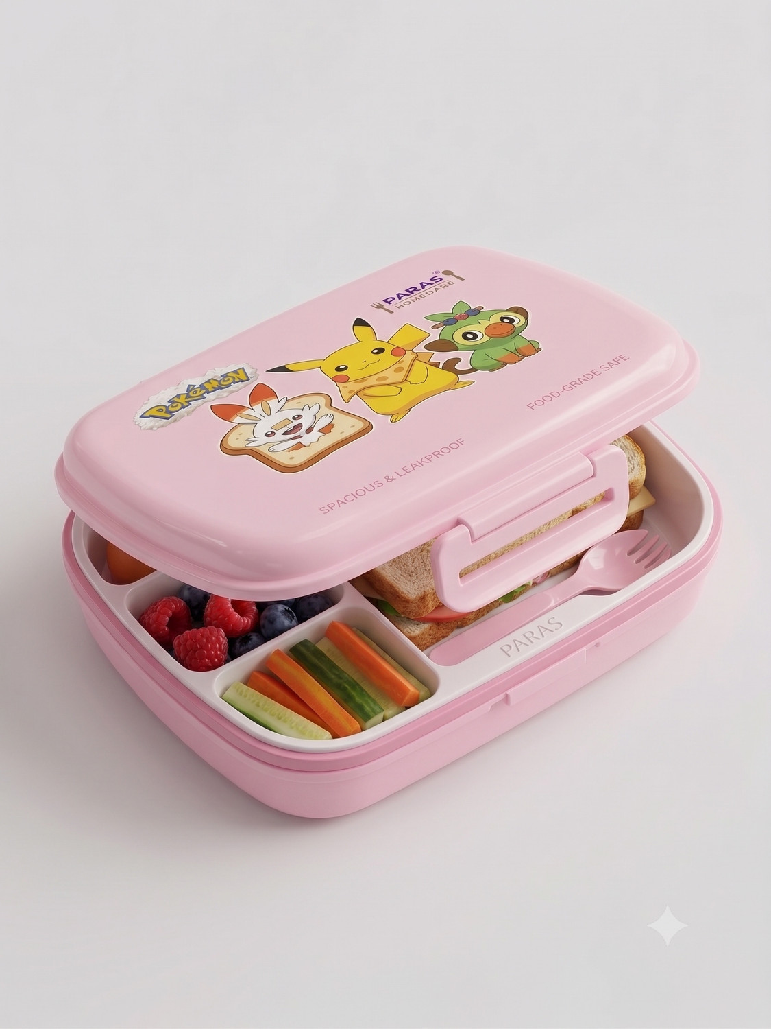 Image of ZEN CARTOPIA Kids Cartoon School Bento Lunch Box 1 Containers Plastic School Lunch Box