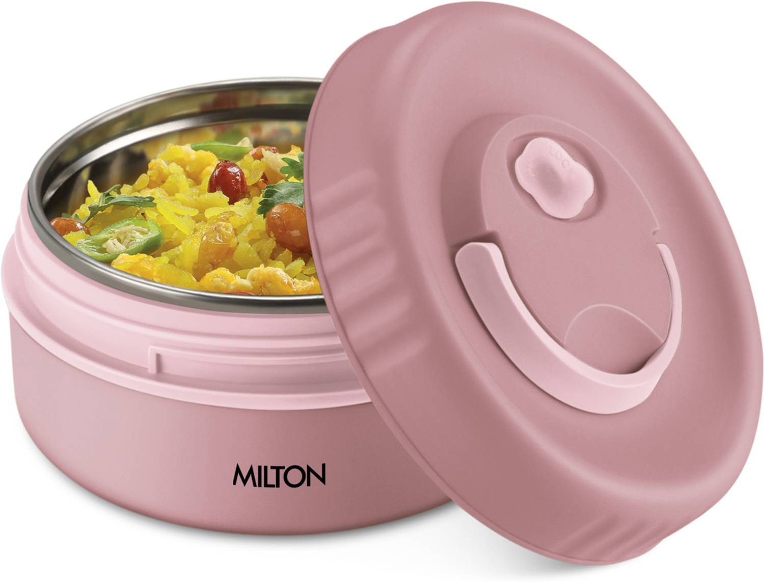 MILTON Snack Box Small Inner Steel PU Insulated 350 ml Leak Proof Air Vent Lunch Box 1 Containers Plastic Office Lunch Box — Lunch Boxes & Tiffins