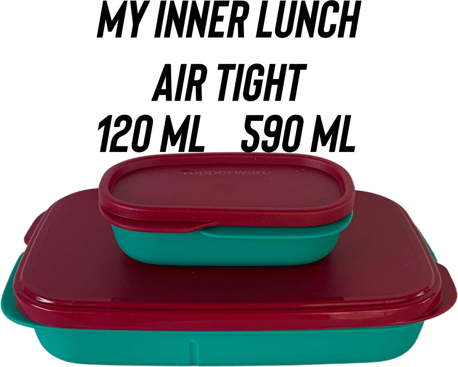 Image of TUPPERWARE My inner lunch 710 ml air tight pack of 1 microware safe 2 Containers Polypropylene, Plastic Office Lunch Box (710 ml)