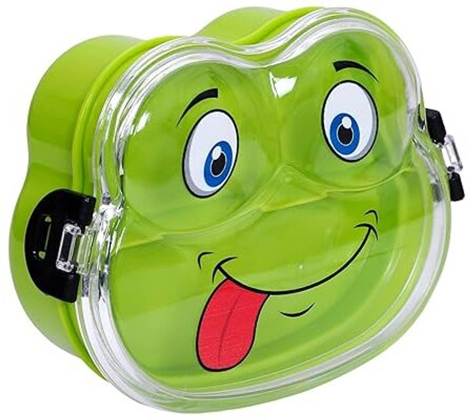 ARCHANAKUMARIIN Froggy Shaped Double Layer Lunch Box for Kids | Tiffin Box with Spoon 2 Containers Plastic School Lunch Box