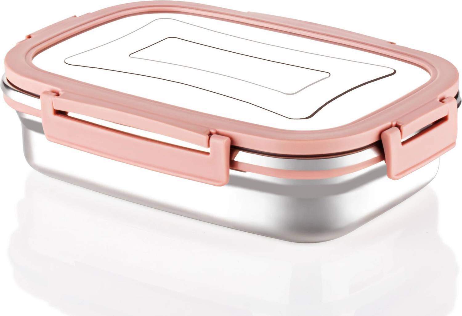 AK10ZONE Kid 2 Containers Stainless Steel School Lunch Box