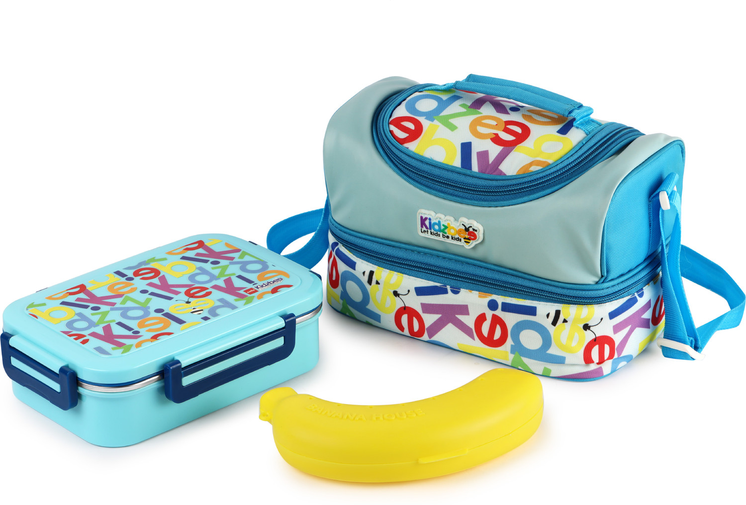 Image of cello Kidzbee Mini Meal Stainless Steel Leak Proof Tiffin Box Set with Jacket For Kids 1 Containers Stainless Steel, Plastic School Lunch Box