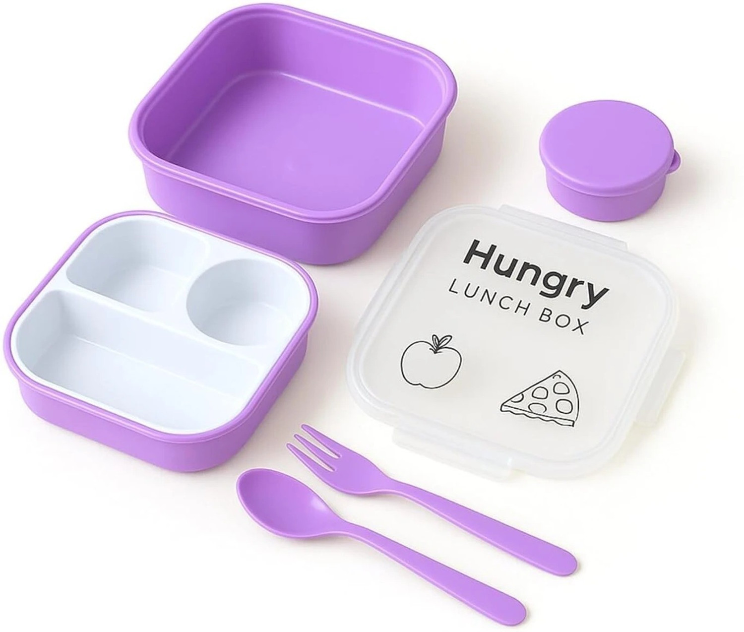 Image of TREND-HUT Kids Lunch Box Set with Bottle 1 Containers Plastic School Lunch Box
