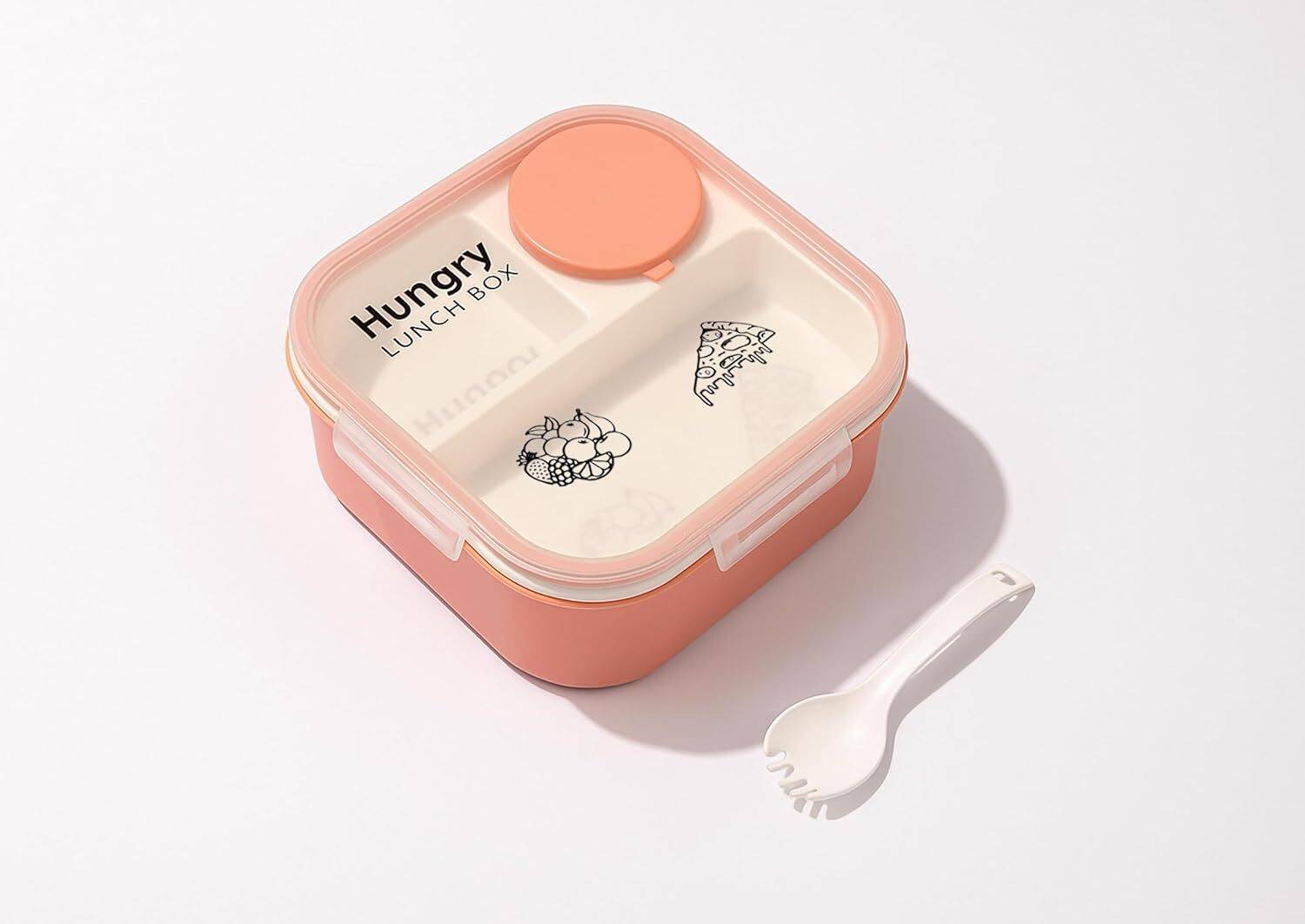 BELLERBIRD Hungry Launch Box With Bottle For School Kids 4 Containers Plastic School Lunch Box