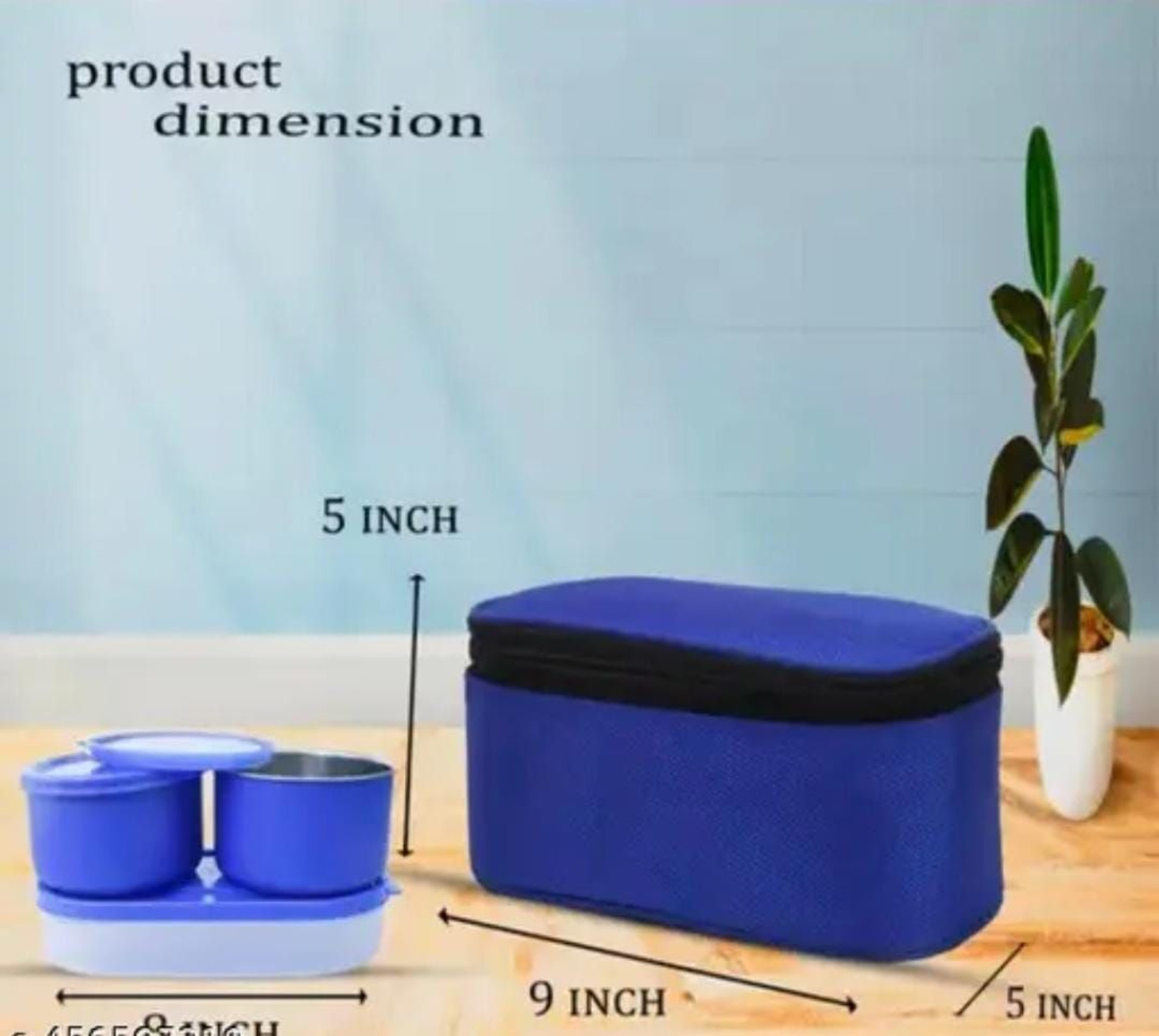 Image of The Marka MARKA1 3 Containers Stainless Steel, Plastic Office Lunch Box