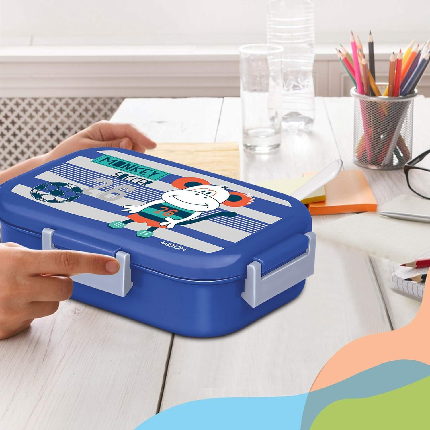 Image of MILTON New flatmate 2 Containers Stainless Steel School Lunch Box