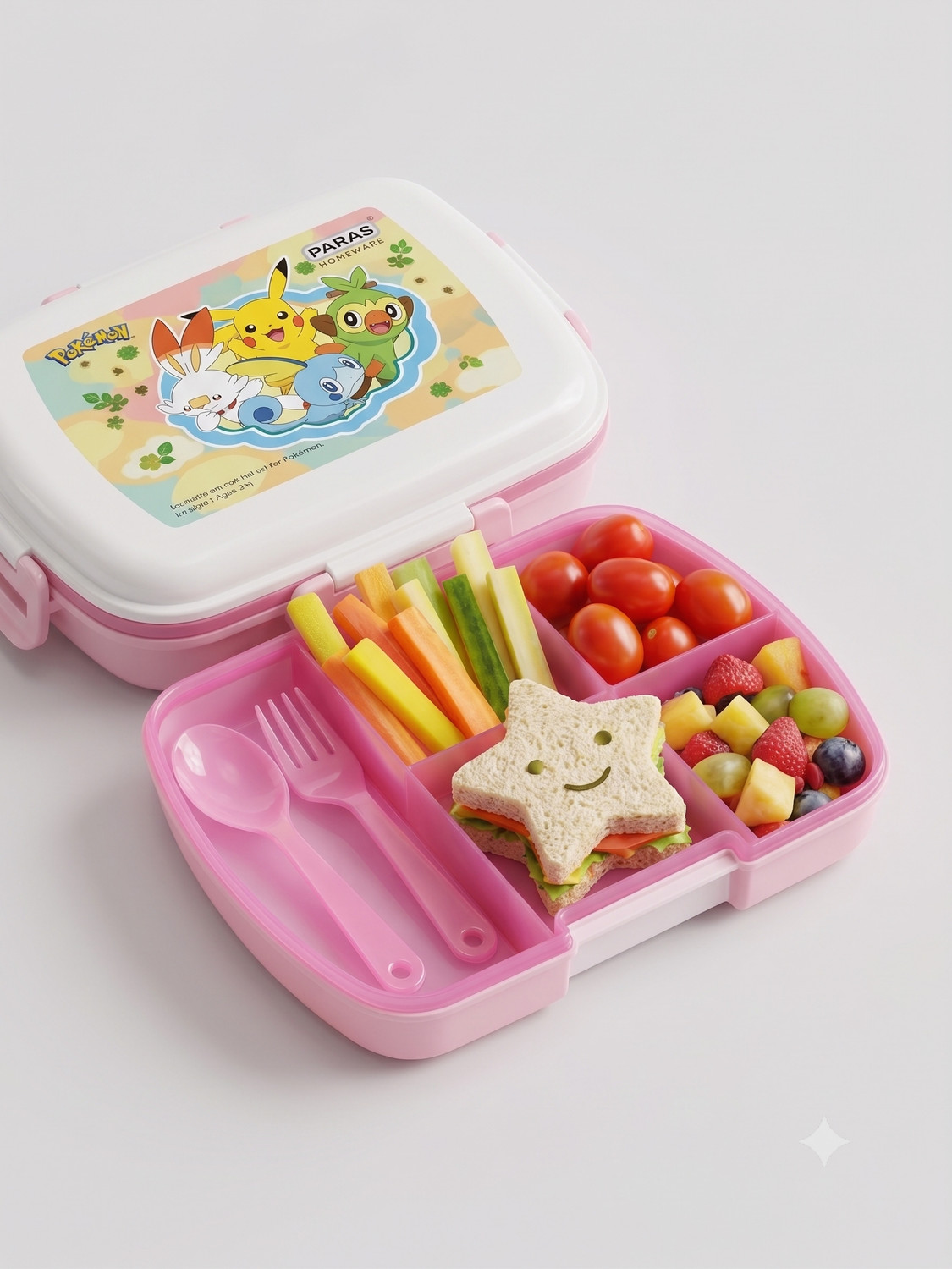 Image of ZEN CARTOPIA Kids Cartoon School Bento Lunch Box 1 Containers Plastic School Lunch Box