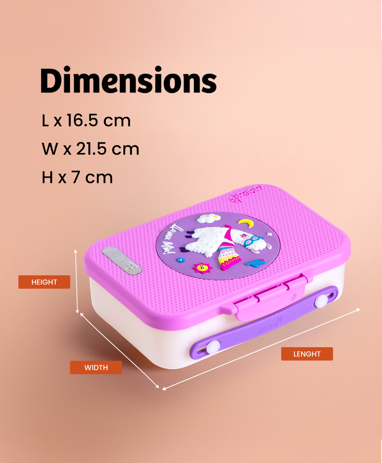 Image of Rabitat Munchbee Steel Divided Lunch Box for School - Chatter Box 1 Containers Stainless Steel School Lunch Box