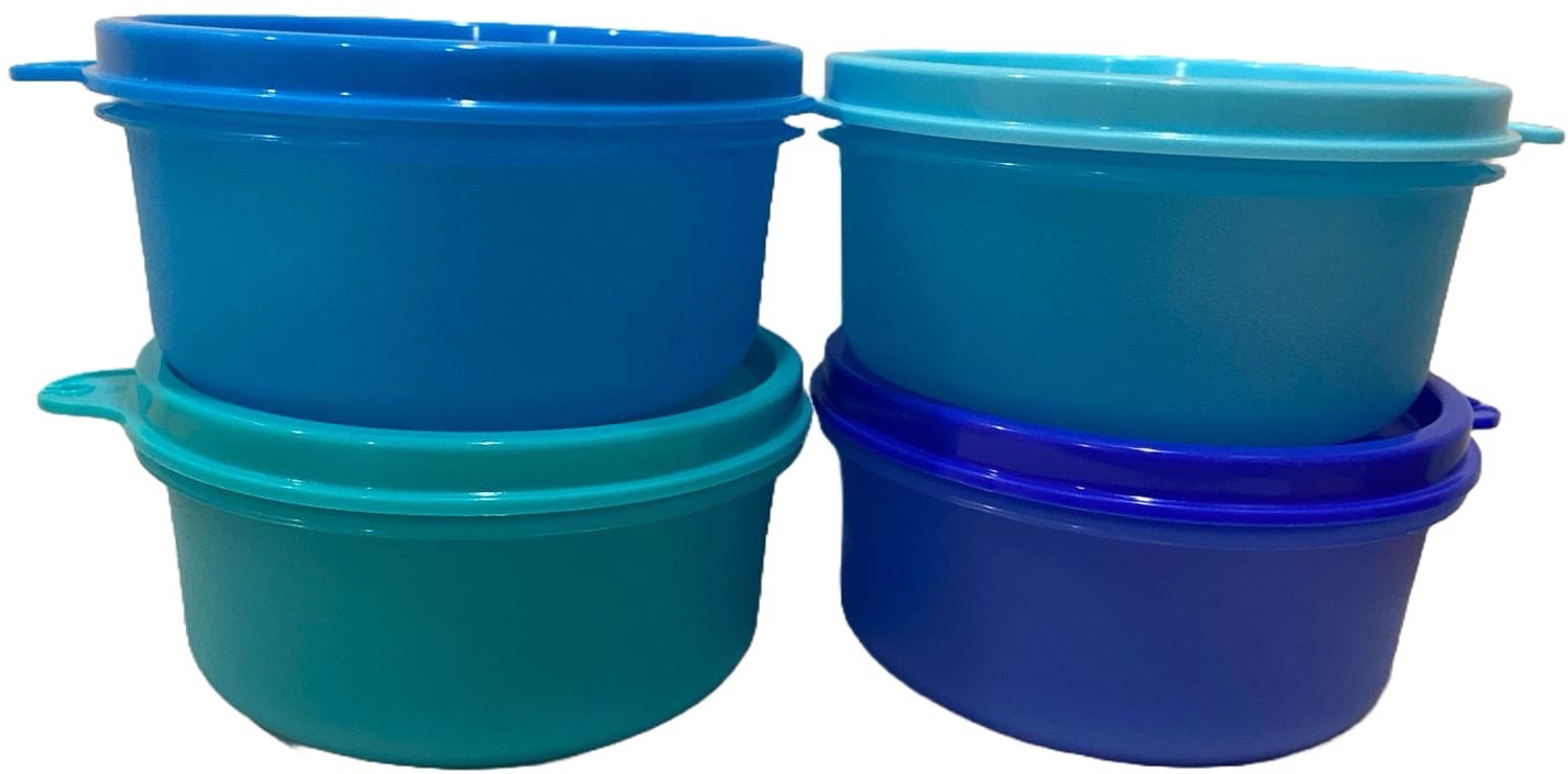 Image of TUPPERWARE Plastic Utility Container - 250 ml (Pack of 4, Multicolor)
