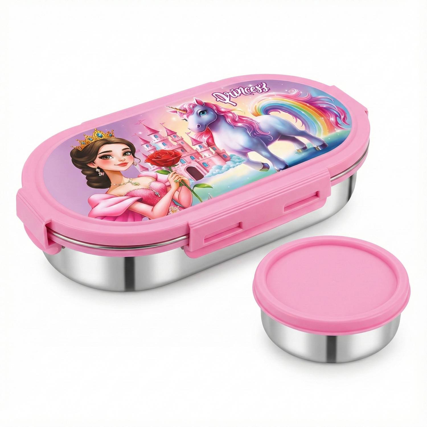 TRUEMATE SERVEWARE Kids Steel Lunch Box 2 Containers Stainless Steel School Lunch Box — Lunch Boxes & Tiffins
