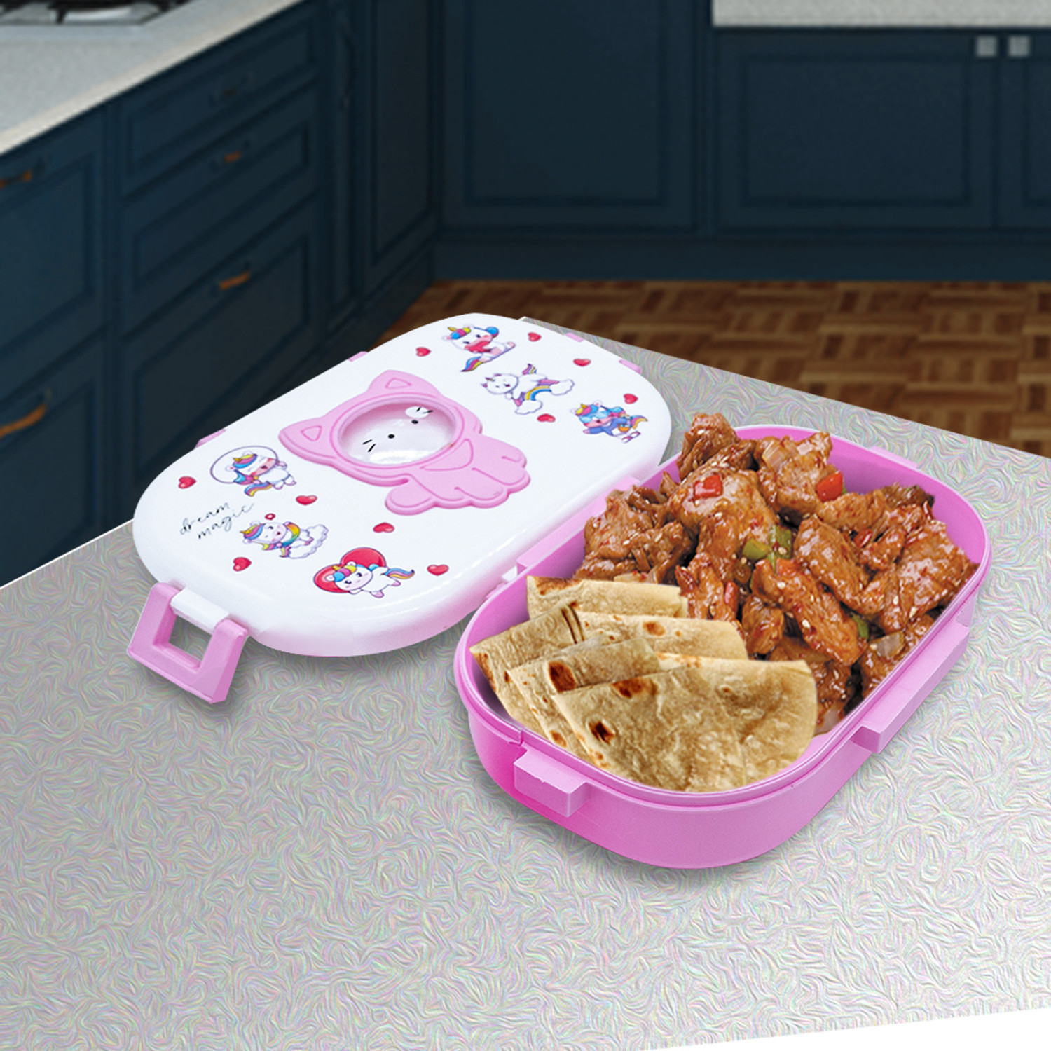 Image of PLAST BOY Astro Kitty 1 Containers Polypropylene School Lunch Box