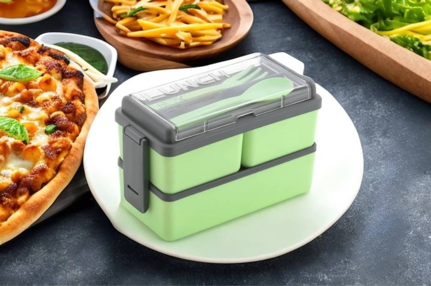 Terafikat Double Decker Lunch Box 3 Containers - Image 5