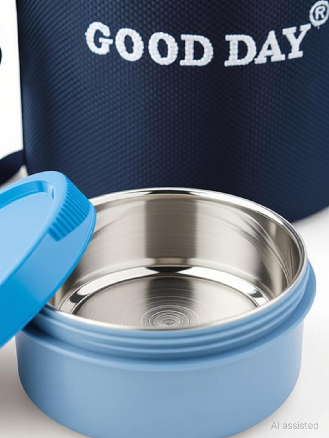 Image of Good Day Easymeal 2pcs blue 2 Containers Plastic Office Lunch Box