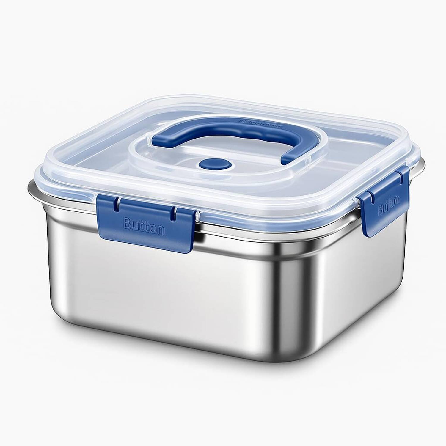 Alark Stainless Steel 1500Ml Food Storage Containers With Transparent Lids Food 1 Containers Stainless Steel School Lunch Box