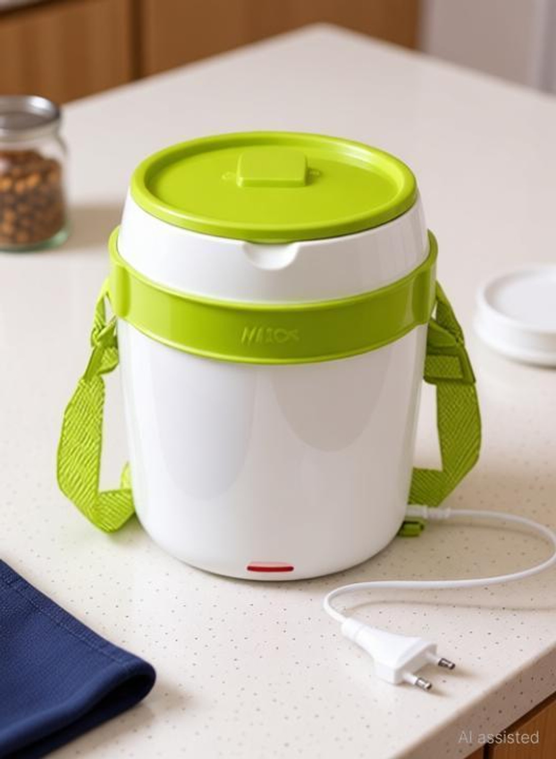 Image of MILTON Electric Tiffin-Futron 3 Container for Reheat Lunch at Office in Winter 3 Containers Stainless Steel Office Lunch Box
