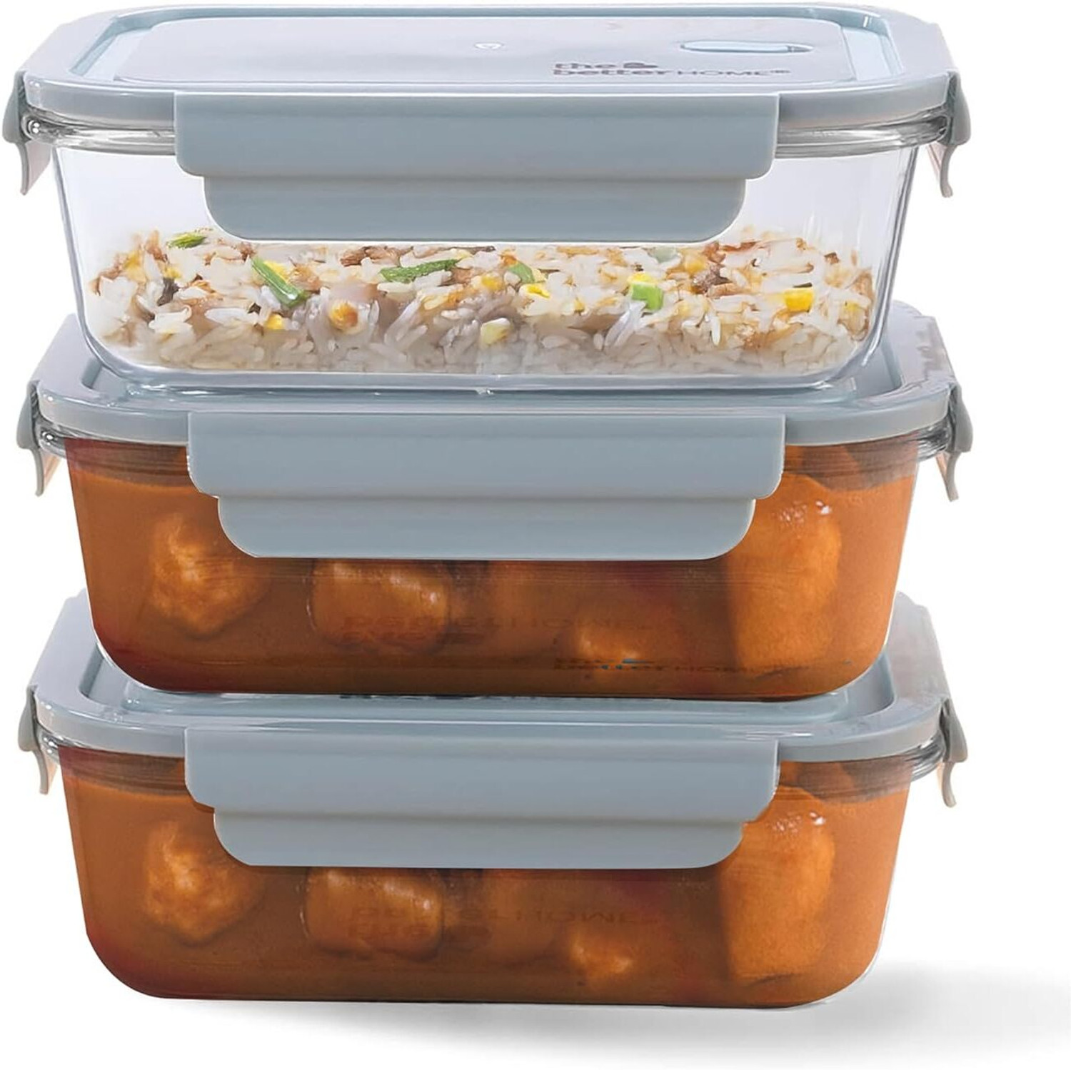 Image of Aasaksh Premium Borosilicate Glass Lunch Box 600 ml | Airtight & Leakproof Lid 1 Containers Glass School Lunch Box