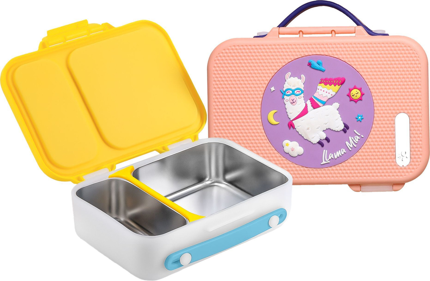Image of Rabitat Munchbee Steel Divided Lunch Box for School - Chatter Box 1 Containers Stainless Steel School Lunch Box